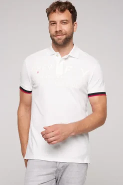 Sale CAMP DAVID & SOCCX Pikee-Polo mit tonigem Rubber Artwork white