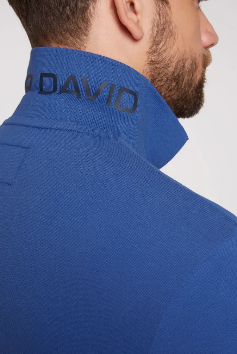 Outlet CAMP DAVID & SOCCX Pikee-Polo mit tonigem Rubber Artwork strong blue strongblue