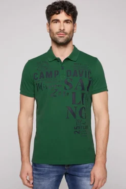 Cheap CAMP DAVID & SOCCX Pikee-Poloshirt mit Sailing Print raw green rawgreen