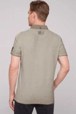 Store CAMP DAVID & SOCCX Polo mit Schultertapes und Logo Artwork fossil brown fossilbrown