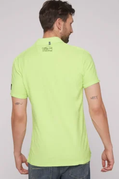 Cheap CAMP DAVID & SOCCX Polo mit Schultertapes und Logo Artwork poison ivy poisonivy
