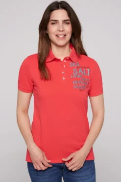 Best CAMP DAVID & SOCCX Poloshirt aus Pikee mit Glitter Print skipper red skipperred