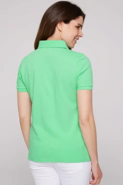 Cheap CAMP DAVID & SOCCX Poloshirt aus Pikee mit Glitter Print regatta green regattagreen