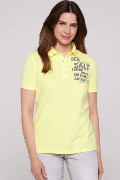 Flash Sale CAMP DAVID & SOCCX Poloshirt aus Pikee mit Glitter Print sunlight