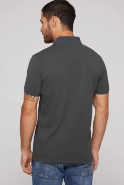 Store CAMP DAVID & SOCCX Poloshirt aus Pikee mit Print Artwork | S ash