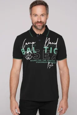 Best CAMP DAVID & SOCCX Poloshirt aus Pikee mit Rubber Print black
