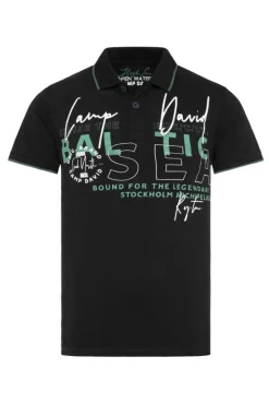 Best CAMP DAVID & SOCCX Poloshirt aus Pikee mit Rubber Print black