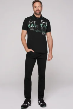 Best CAMP DAVID & SOCCX Poloshirt aus Pikee mit Rubber Print black