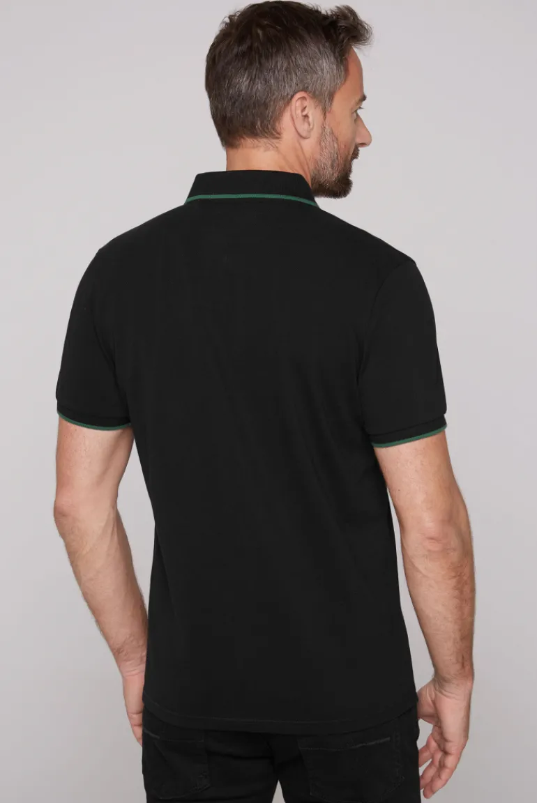 Best CAMP DAVID & SOCCX Poloshirt aus Pikee mit Rubber Print black
