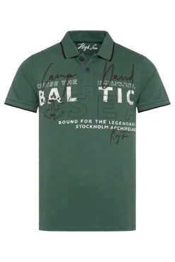 Cheap CAMP DAVID & SOCCX Poloshirt aus Pikee mit Rubber Print dark green darkgreen