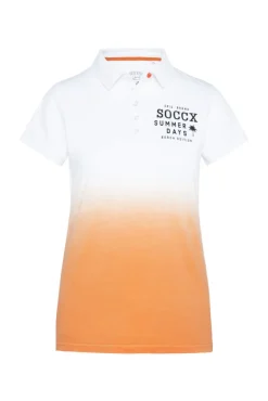 Cheap CAMP DAVID & SOCCX Poloshirt Dip Dye mit Rücken-Artwork sunstone