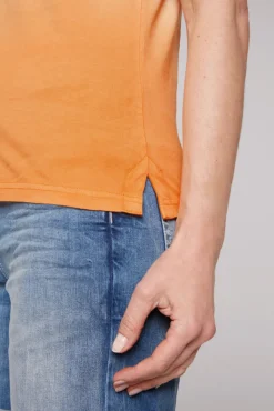 Cheap CAMP DAVID & SOCCX Poloshirt Dip Dye mit Rücken-Artwork sunstone