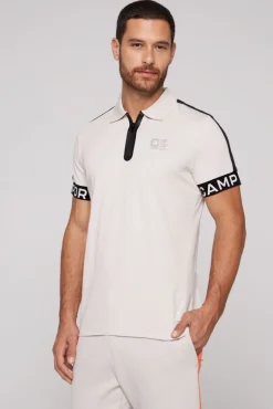Fashion CAMP DAVID & SOCCX Poloshirt mit Zipper und reflektierenden Prints shell