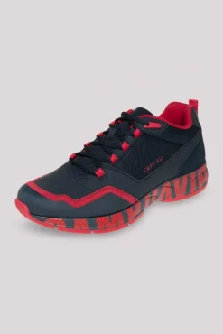 Sale CAMP DAVID & SOCCX Power Sneaker im Materialmix mit XL-Logo navy / red