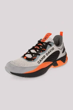 Fashion CAMP DAVID & SOCCX Premium Sneaker im Knit-Design mit 3D-Rubber-Elementen shell / black