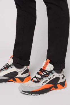 Fashion CAMP DAVID & SOCCX Premium Sneaker im Knit-Design mit 3D-Rubber-Elementen shell / black