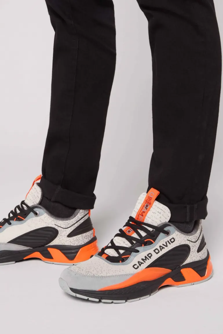 Fashion CAMP DAVID & SOCCX Premium Sneaker im Knit-Design mit 3D-Rubber-Elementen shell / black