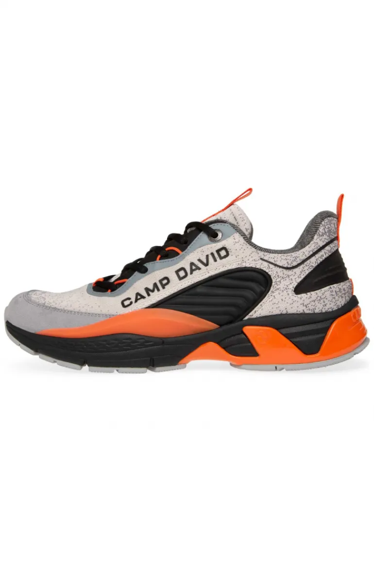 Fashion CAMP DAVID & SOCCX Premium Sneaker im Knit-Design mit 3D-Rubber-Elementen shell / black