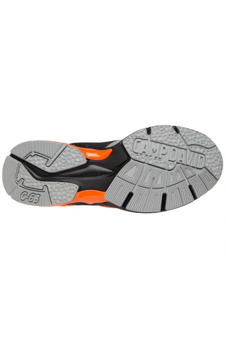 Fashion CAMP DAVID & SOCCX Premium Sneaker im Knit-Design mit 3D-Rubber-Elementen shell / black
