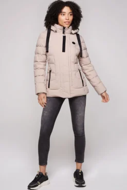 Shop CAMP DAVID & SOCCX Puffer-Jacke mit abtrennbarer Kapuze light beige lightbeige