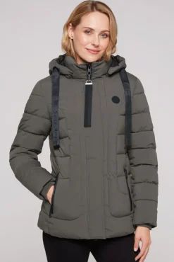 Online CAMP DAVID & SOCCX Puffer-Jacke mit abtrennbarer Kapuze olive