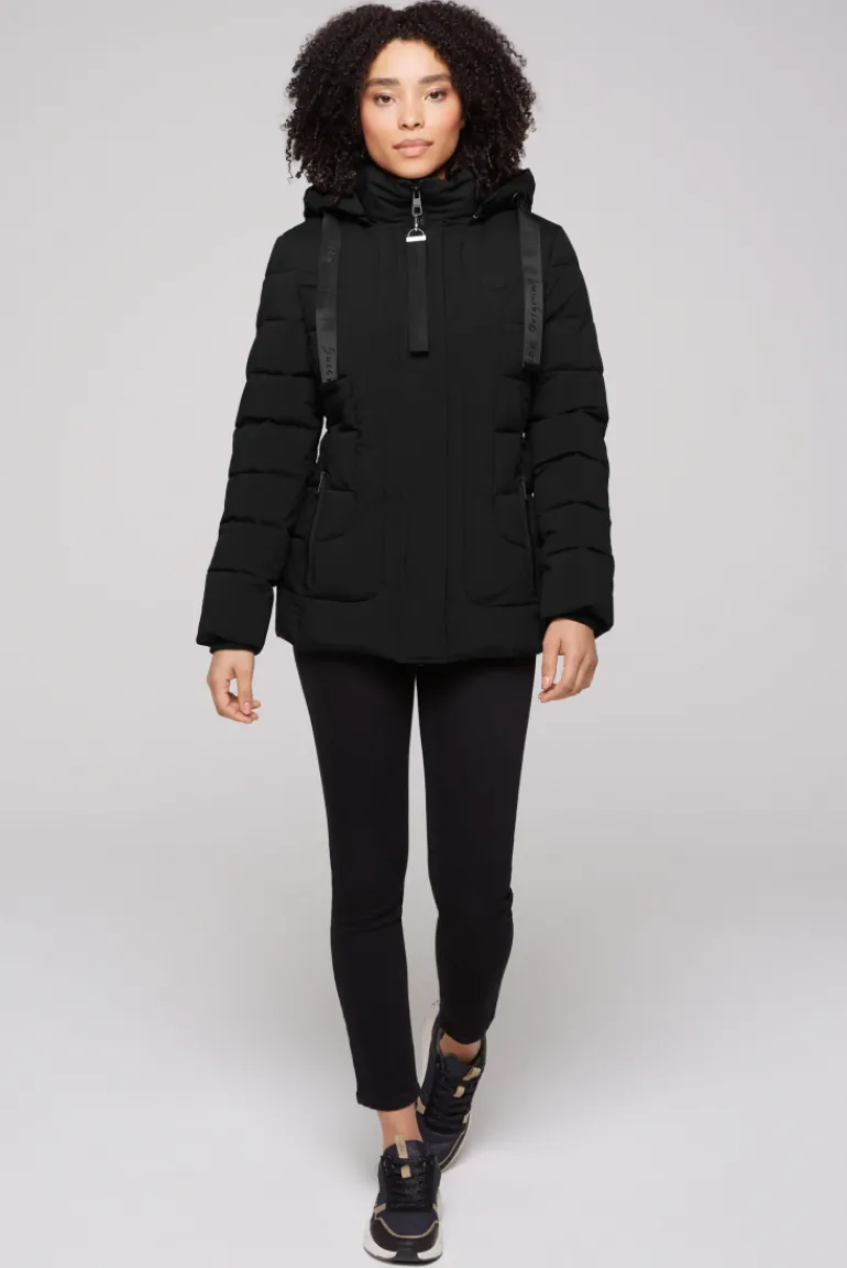 Best CAMP DAVID & SOCCX Puffer-Jacke mit abtrennbarer Kapuze black