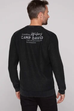 Store CAMP DAVID & SOCCX Pullover Linksstrick mit Used Look black