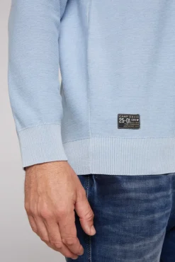 Cheap CAMP DAVID & SOCCX Pullover Linksstrick mit Used Look summer blue summerblue