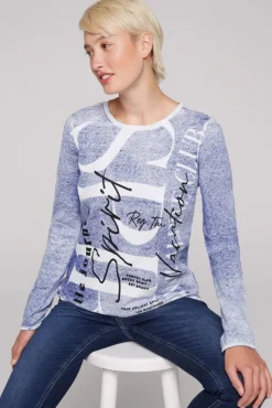 Cheap CAMP DAVID & SOCCX Pullover mit Acid Prints vividblue
