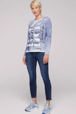 Cheap CAMP DAVID & SOCCX Pullover mit Acid Prints vividblue