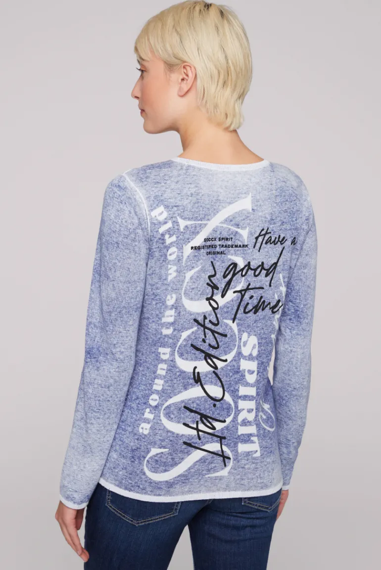 Cheap CAMP DAVID & SOCCX Pullover mit Acid Prints vividblue