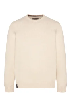 Fashion CAMP DAVID & SOCCX Pullover mit Rundhalsausschnitt ecru