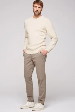 Fashion CAMP DAVID & SOCCX Pullover mit Rundhalsausschnitt ecru