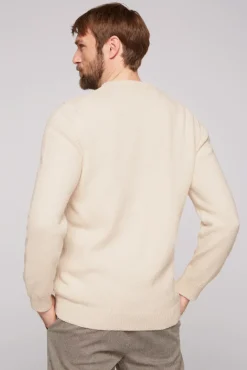 Fashion CAMP DAVID & SOCCX Pullover mit Rundhalsausschnitt ecru