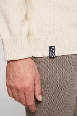 Fashion CAMP DAVID & SOCCX Pullover mit Rundhalsausschnitt ecru