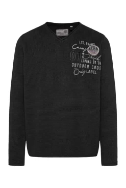 Store CAMP DAVID & SOCCX Pullover mit V-Ausschnitt und Artworks black