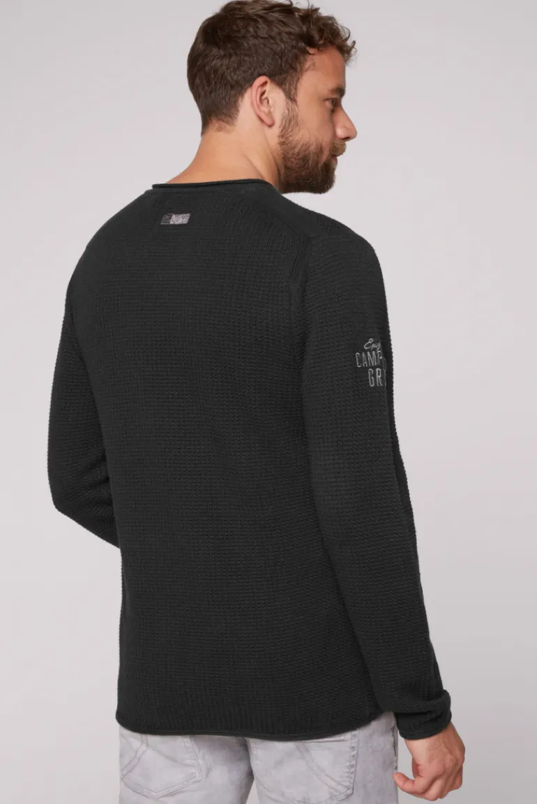 Store CAMP DAVID & SOCCX Pullover mit V-Ausschnitt und Artworks black