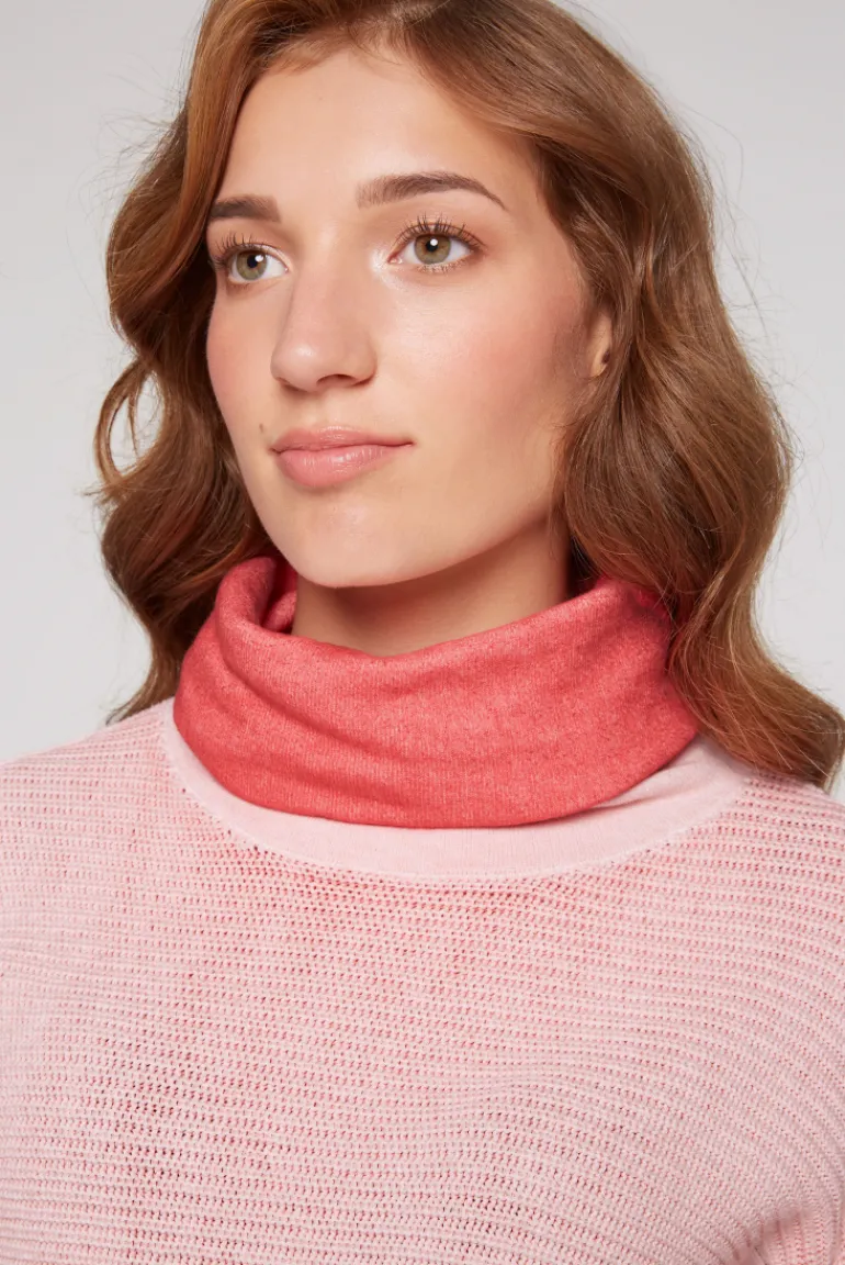 Store CAMP DAVID & SOCCX Pullover Oil Dyed mit Rollkragen und Intarsia-Logo pure coral purecoral