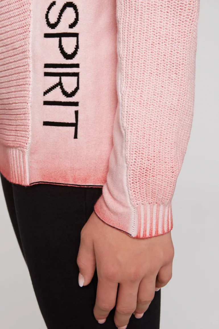 Store CAMP DAVID & SOCCX Pullover Oil Dyed mit Rollkragen und Intarsia-Logo pure coral purecoral