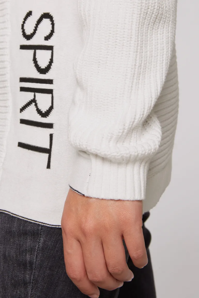 Outlet CAMP DAVID & SOCCX Pullover Oil Dyed mit Rollkragen und Intarsia-Logo ivory
