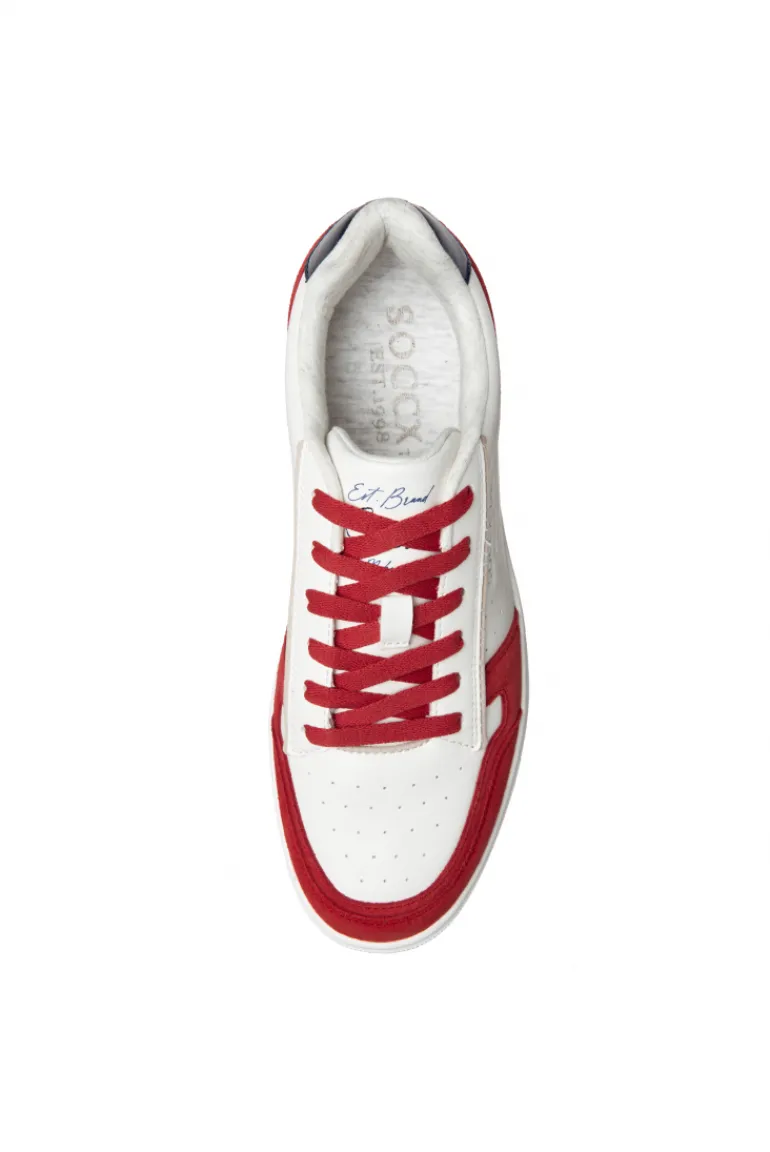 Store CAMP DAVID & SOCCX Retro Sneaker clear red/white clearred/white