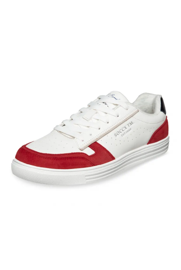 Store CAMP DAVID & SOCCX Retro Sneaker clear red/white clearred/white