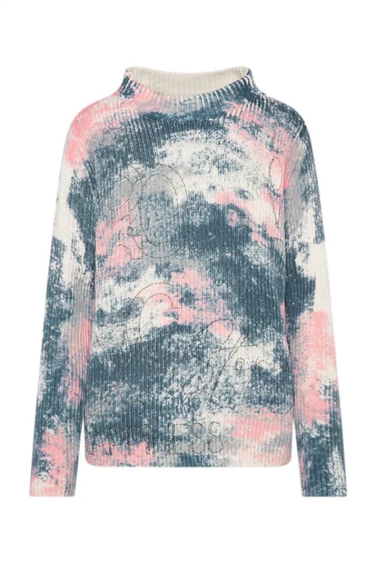Shop CAMP DAVID & SOCCX Rippstrickpullover mit All Over Print cold grey coldgrey