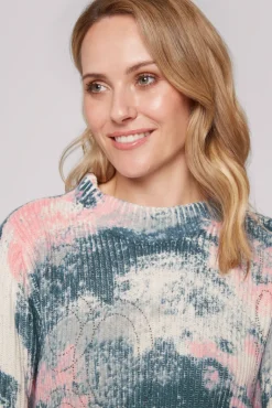 Shop CAMP DAVID & SOCCX Rippstrickpullover mit All Over Print cold grey coldgrey