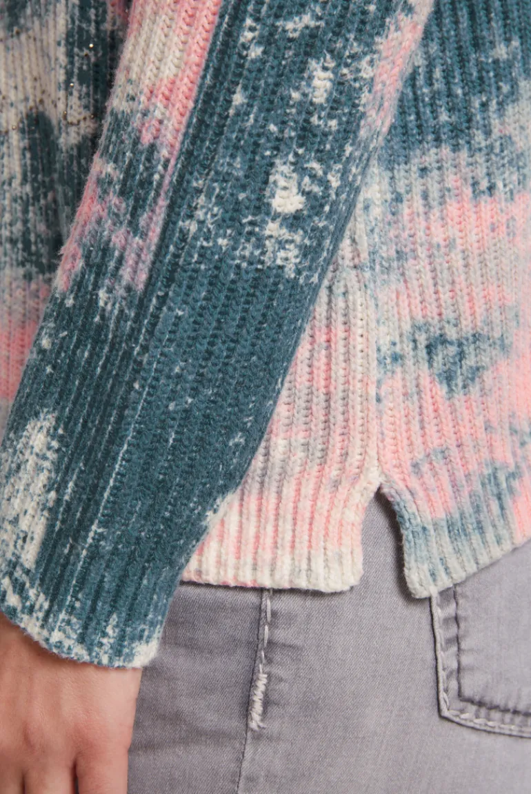 Shop CAMP DAVID & SOCCX Rippstrickpullover mit All Over Print cold grey coldgrey