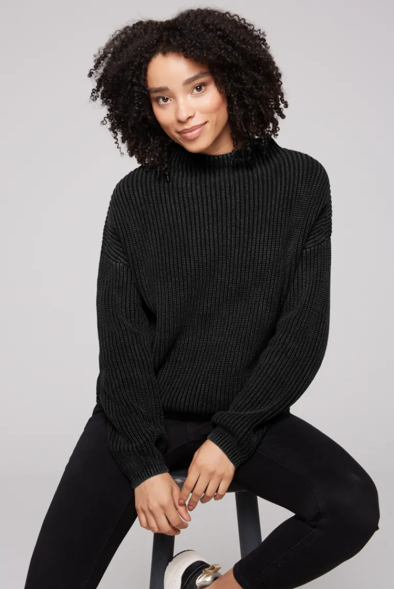 Outlet CAMP DAVID & SOCCX Rippstrickpullover Stone Washed black