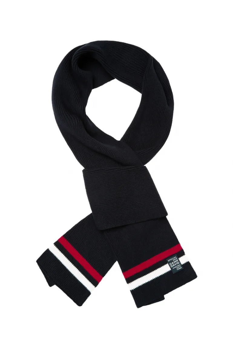 Flash Sale CAMP DAVID & SOCCX Rippstrickschal mit Streifen-Details blue navy bluenavy