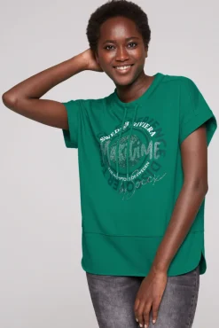 Online CAMP DAVID & SOCCX Ärmelloses Shirt mit Artwork aus Schmucksteinen bottle green bottlegreen