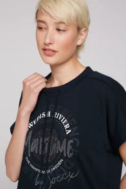 Clearance CAMP DAVID & SOCCX Ärmelloses Shirt mit Artwork aus Schmucksteinen blue navy bluenavy