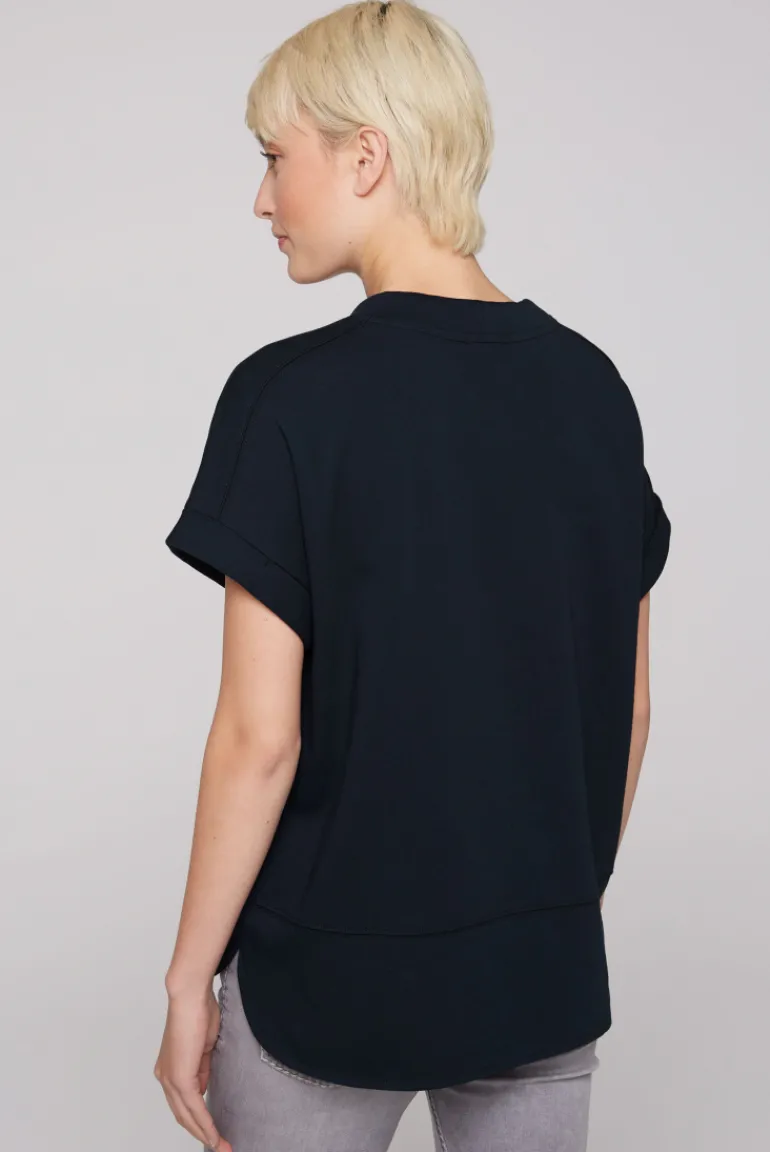 Clearance CAMP DAVID & SOCCX Ärmelloses Shirt mit Artwork aus Schmucksteinen blue navy bluenavy